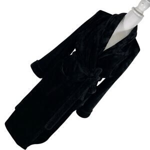 NWOT! SERRA! PLUSH, FLUFFY BLACK OVERSIZED & COMFY HOTEL STYLE BATH ROBE! SZ S/M